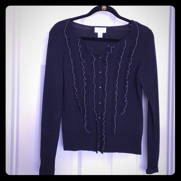 LOFT ruffle cardigan top - Picture 6 of 8